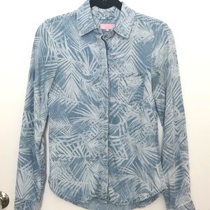 Ted Baker Branca Palm Print Button Up Shirt